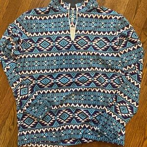 Rhoback Men’s Large 1/4 zip pullover  geometric golf